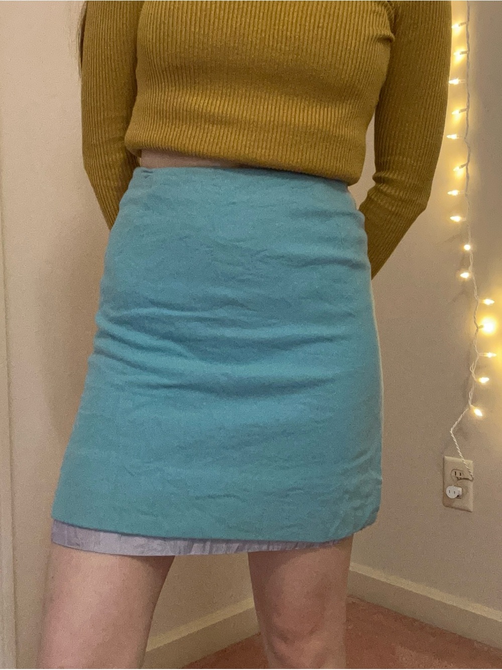 Vintage Blue Mini Skirt